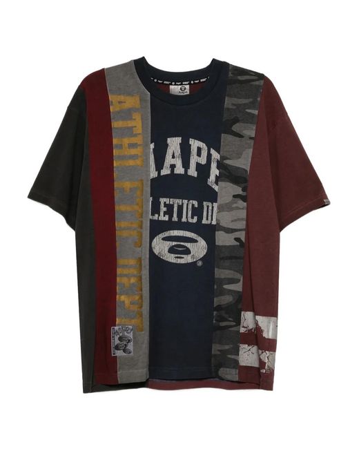 Aape By A Bathing Ape Black Logo-Print T-Shirt for men