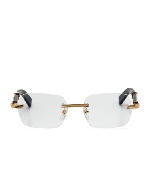 Cartier Rahmenlose Brille mit eckigen Gläsern in Multicolor für Herren