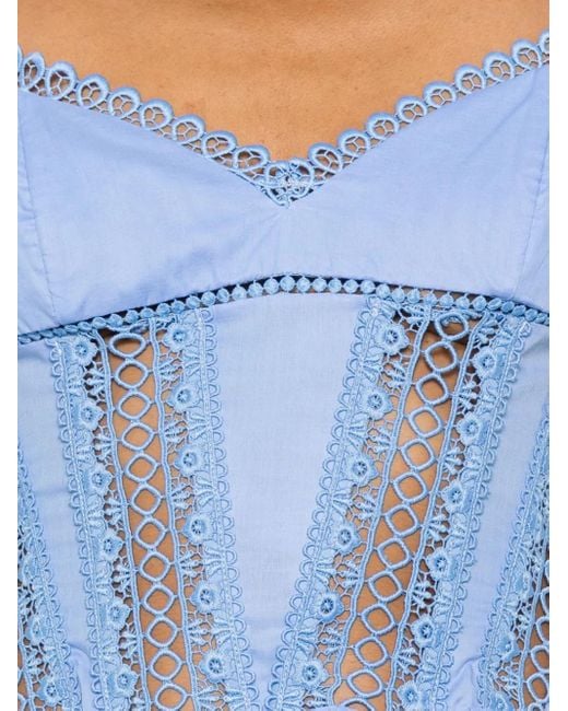Charo Ruiz Blue Gardenia Short Dress