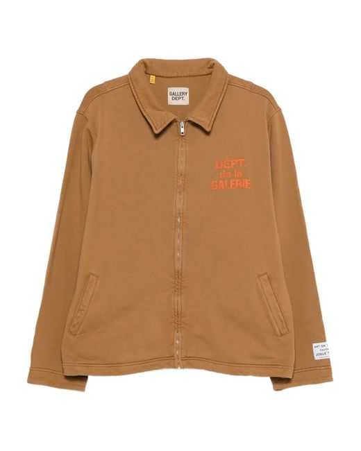 GALLERY DEPT. Brown Zip-Up Jacket for men