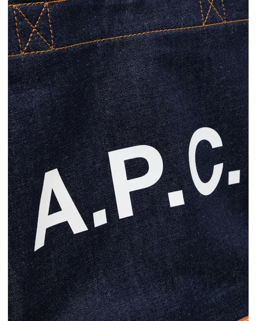 A.P.C. Blue Axel Tote Bag