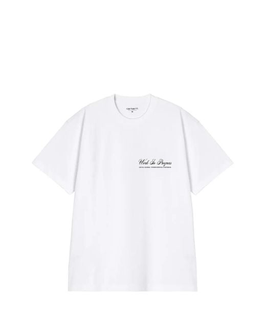 Carhartt White Logo-Detail T-Shirt for men