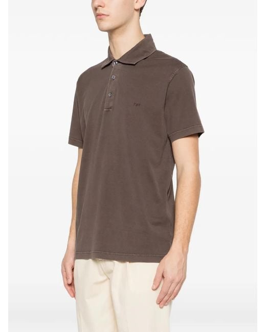 Fay Gray Buttoned Polo Shirt for men