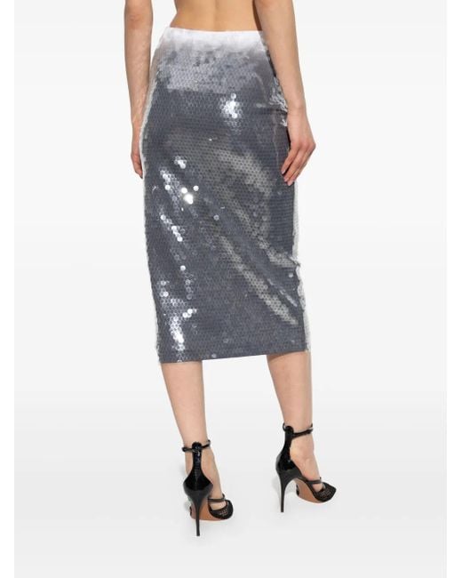 Sportmax Metallic Sequinned Pencil Skirt