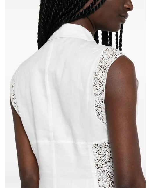 FRAME White Embroidered Mini Dress