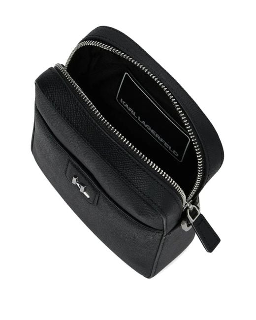 Sac À Bandoulière K/Monogram En Cuir Karl Lagerfeld pour homme en coloris Black