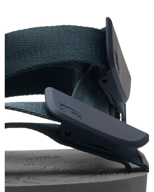 Burberry Blue Trek Touch-Strap Sandals