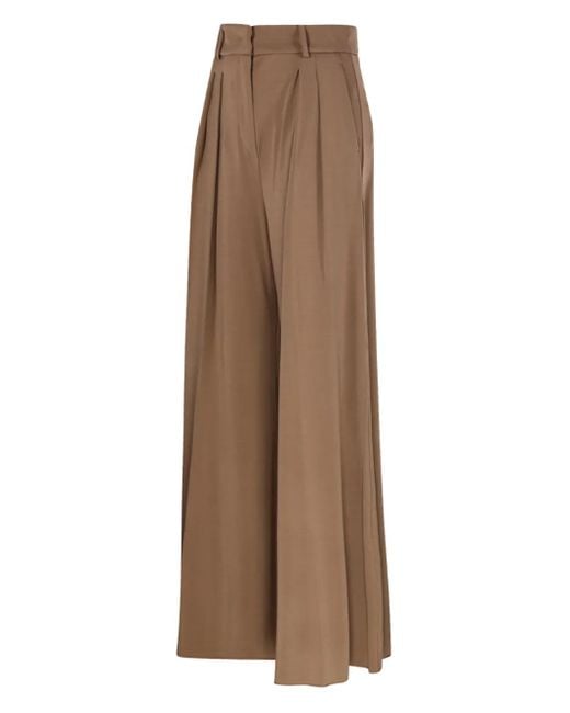 Max Mara Brown Pleated Trousers