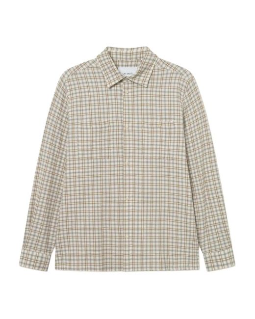 Les Deux White Checked Chest-Pocket Shirt for men
