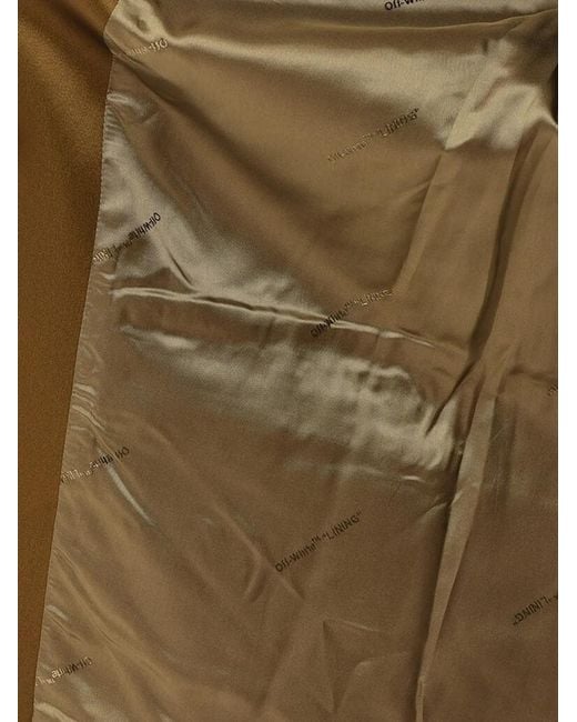 Off-White c/o Virgil Abloh Green Satin Flap-Pocket Blazer
