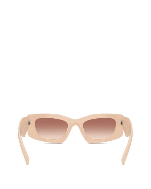 Prada Pink Rectangle-Frame Sunglasses