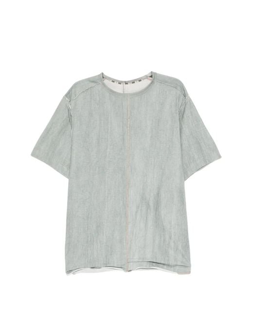 Ziggy Chen Gray Exposed-Seam T-Shirt for men