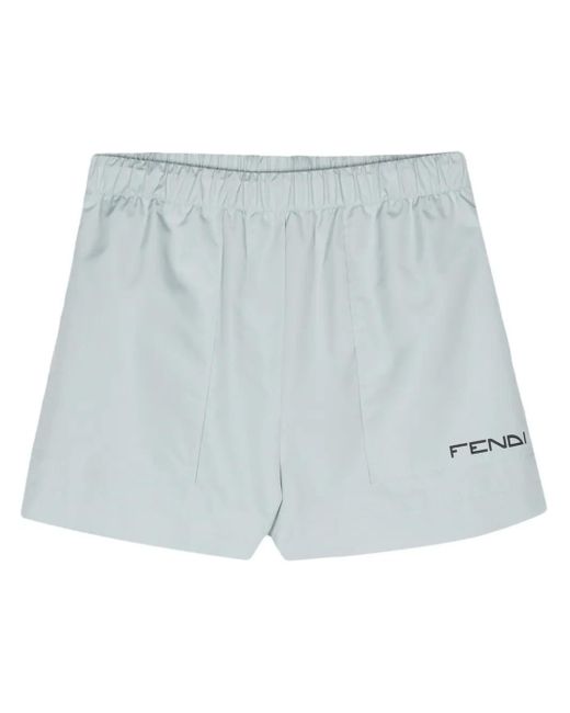 Short À Taille Élastiquée Fendi en coloris Blue