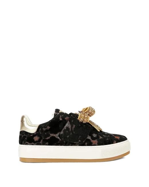 Kurt Geiger Black Baskets À Détail De Nœud