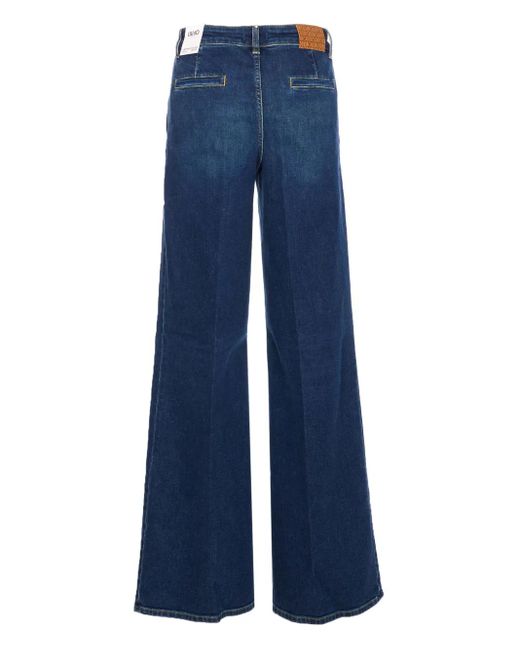 Liu Jo Blue Patch-Pocket Flared Jeans