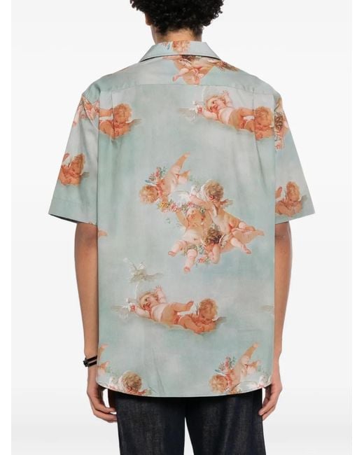 Vivienne Westwood Gray Primavera Cherubs-Print Shirt for men
