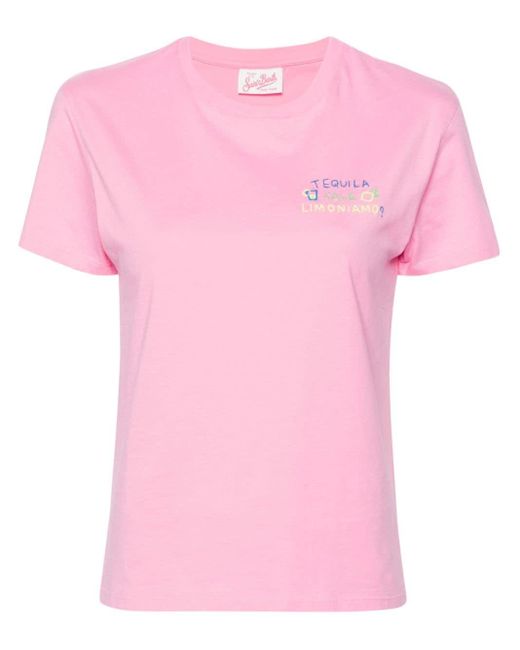 T-shirt Emilie x Insulti Luminosi di Mc2 Saint Barth in Pink