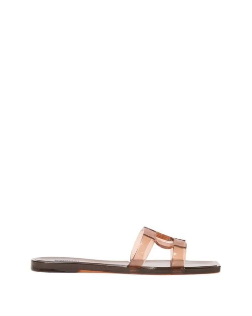 Jonathan Simkhai White Monogram Jelly Slides