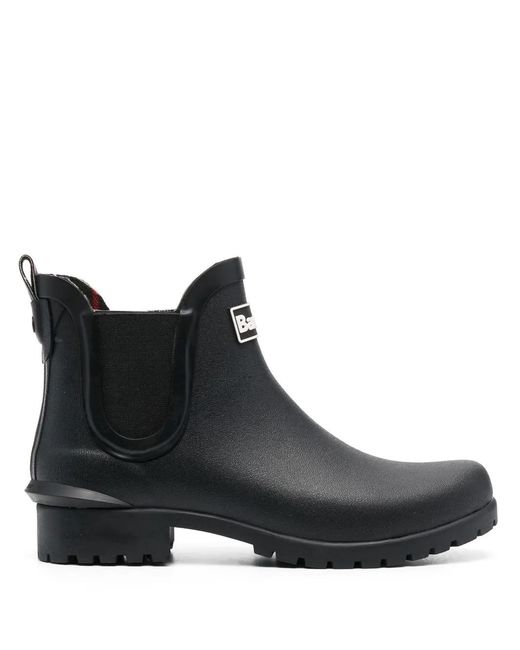 Barbour Black Stiefeletten Mit Logo-Patch