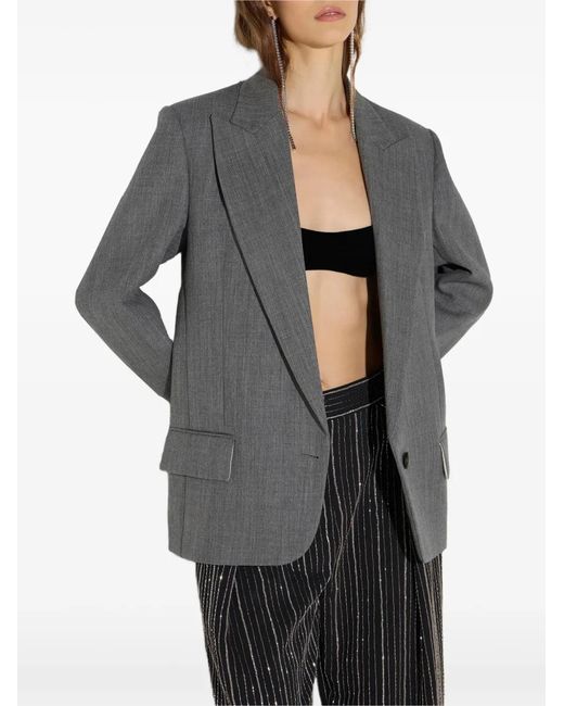 Elisabetta Franchi Blue Wool Jacket