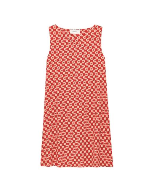 Maliparmi Red Diamond Glow Patterned Mini Dress