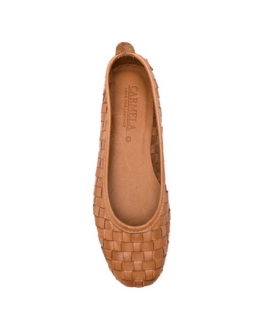 Carmela Brown Woven Ballet Flats