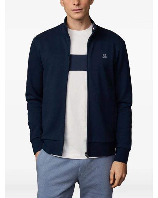 Hackett Blue Heritage Zip-Up Sweatshirt for men