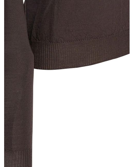 Rick Owens Brown Crew-Neck Wool Sweater