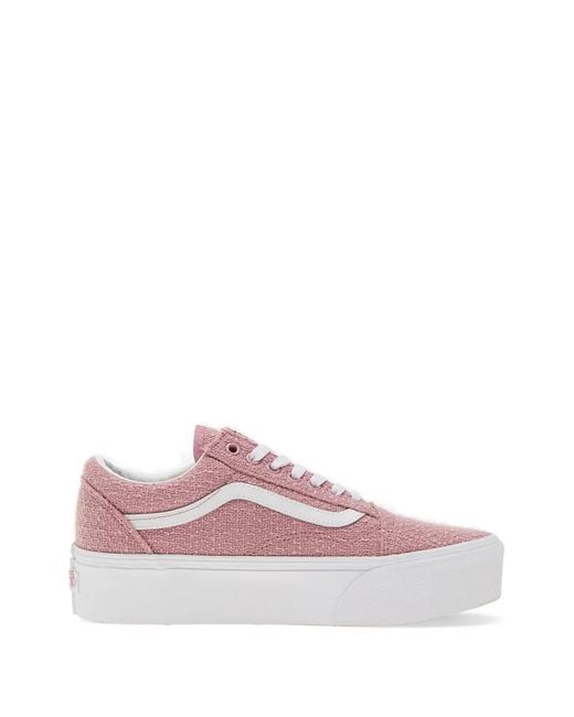 Vans Pink Old Skool Stackform Lace-Up Sneakers