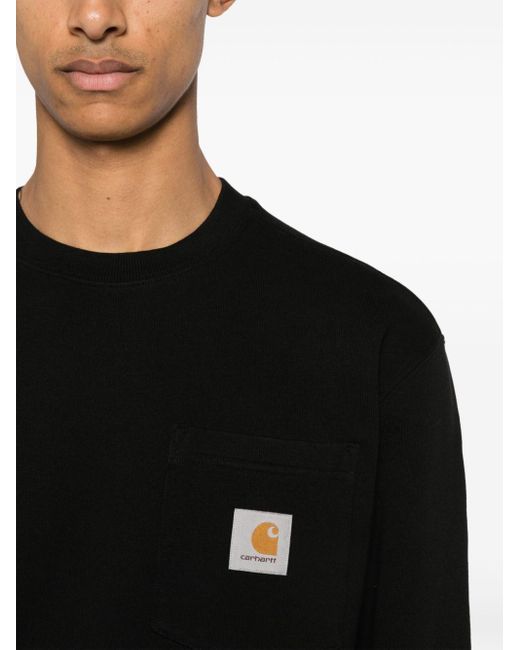 メンズ Carhartt Pocket Cotton Jersey Sweatshirt Black
