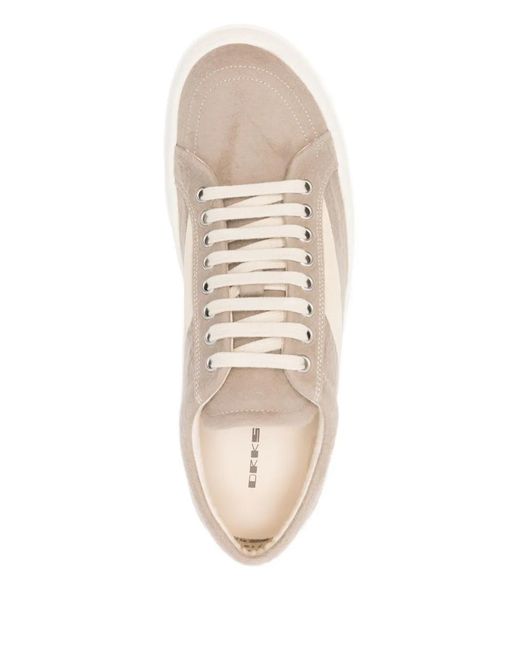 Rick Owens White Suede Sneakers for men