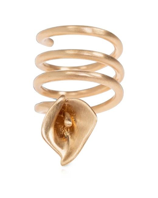 Cult Gaia White Calla Wavy Ring