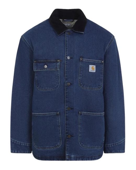 メンズ Carhartt Og Chore コーデュロイカラーデニムジャケット Blue