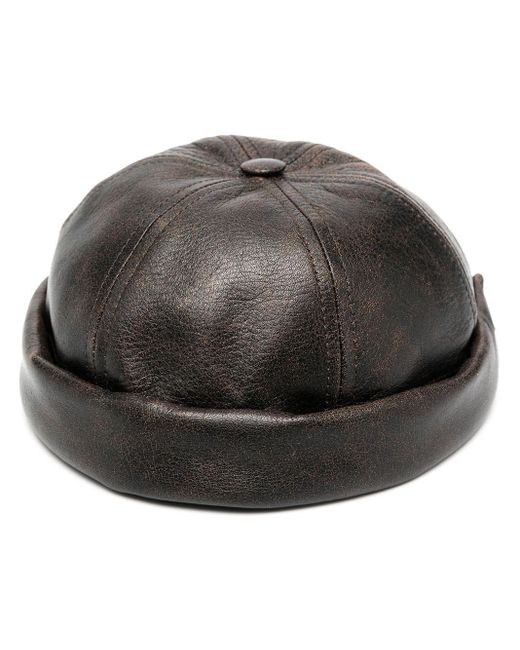 Junya Watanabe Leather Brimless Cap in 