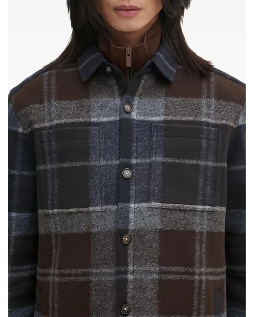 Barbour Gray Checked Button-Fastening Shirt for men