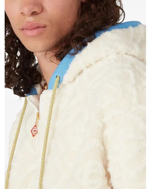 Casablanca White Shearling Jacket for men
