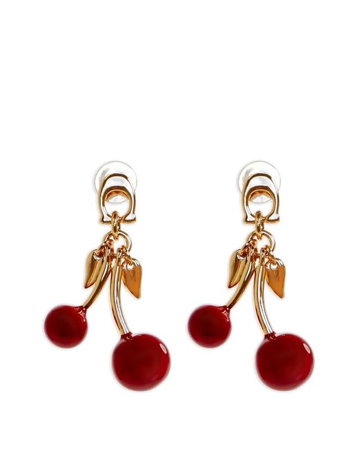 COACH Red Cherry Drop Earrings