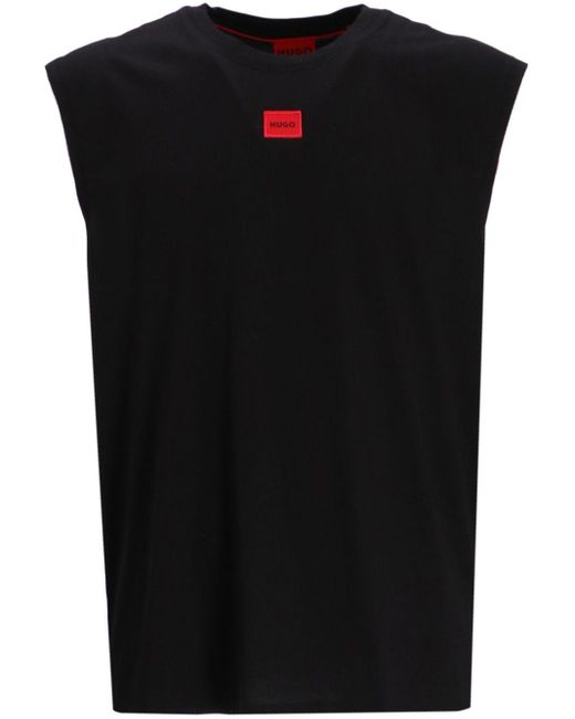 HUGO Black Dankto241 Cotton T-shirt for men