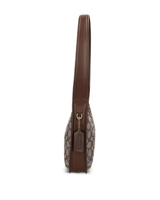 Bolso De Hombro Con Motivo Del Monograma COACH de color Gray