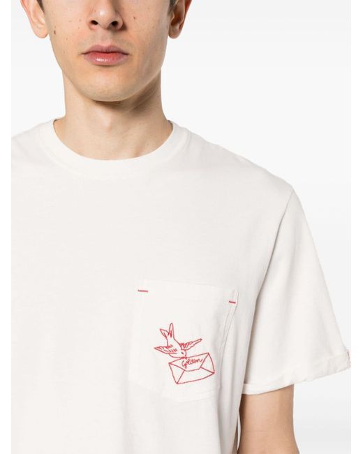 Golden Goose Deluxe Brand T-Shirt mit Stickerei in White für Herren