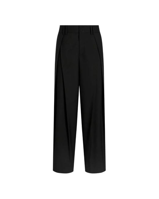 Dolce & Gabbana Black Pantalon Panama En Laine for men