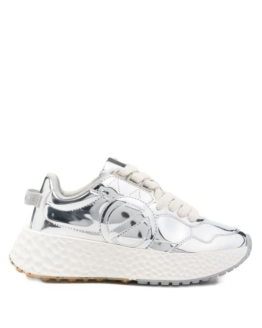 Zapatillas metalizadas acolchadas No Name de color White