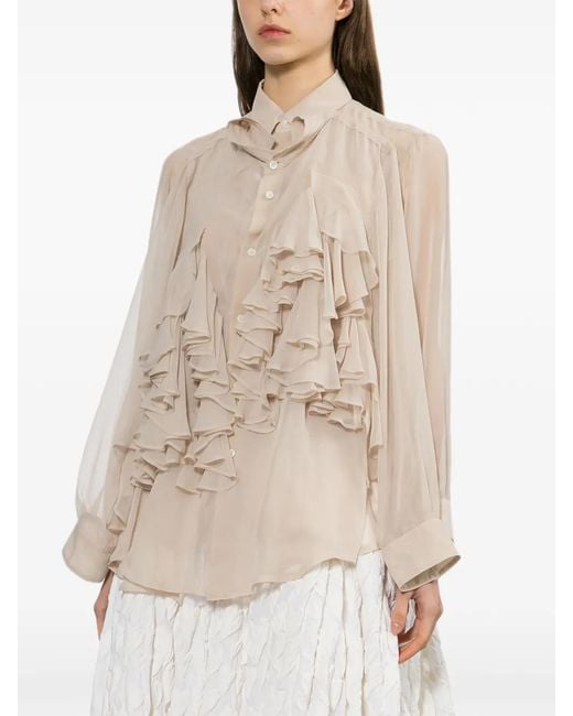 Comme des Garçons Natural Ruffled Blouse