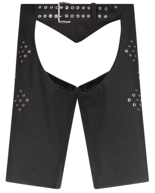 Ludovic de Saint Sernin Chaps デニムショーツ Black