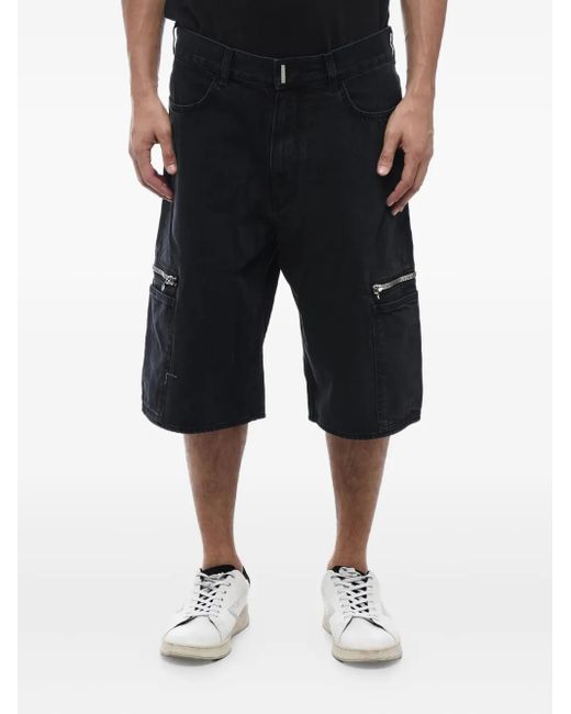 Bermudas cargo vaqueras Givenchy de hombre de color Black