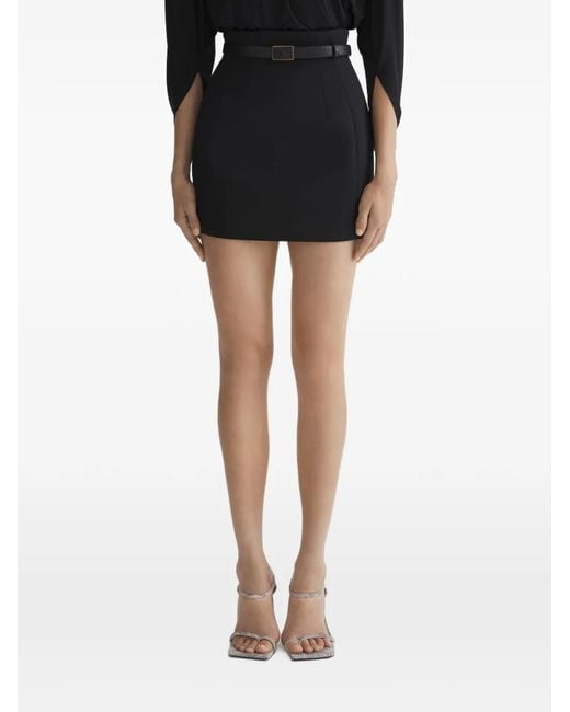 Mugler Getailleerde Mini-Rok in het Black