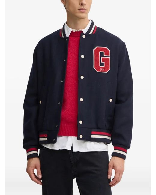 Gant Red Buttoned Appliqué Jacket for men