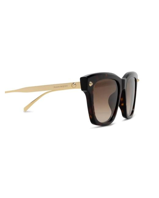 McQueen Brown Square-Frame Sunglasses
