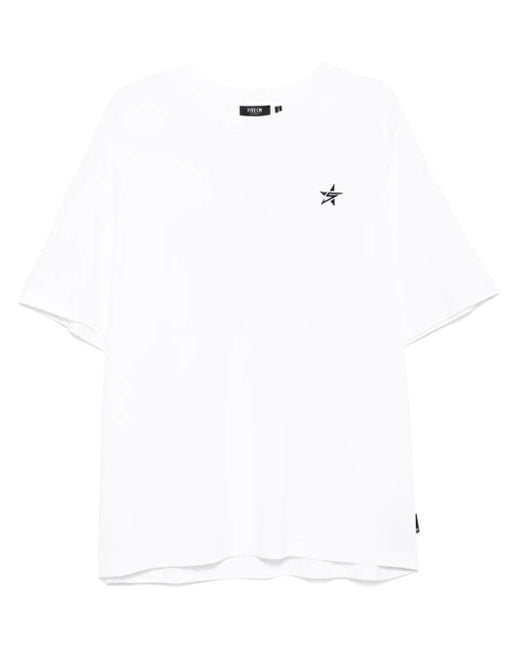 FIVE CM White Loo-Embroidered T-Shirt for men