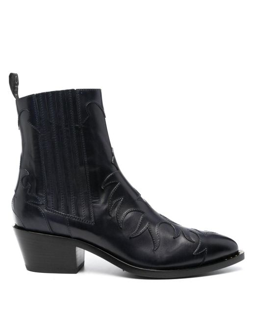 Sartore Black 45mm Leather Boots